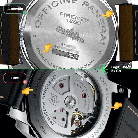 panerai vergleich echt gegen fälschung|authenticity check panerai.